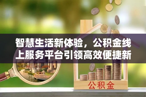 溆浦智慧生活新体验，公积金线上服务平台引领高效便捷新时代